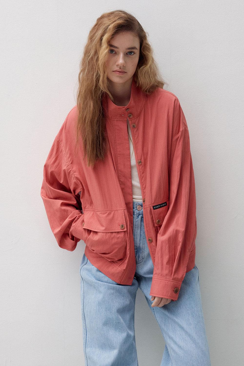 Viscos Blouson Jacket, Red