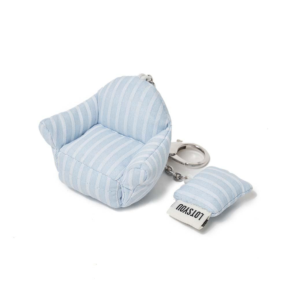 lotsyou_Puffy Sofa Keyring Sky Blue