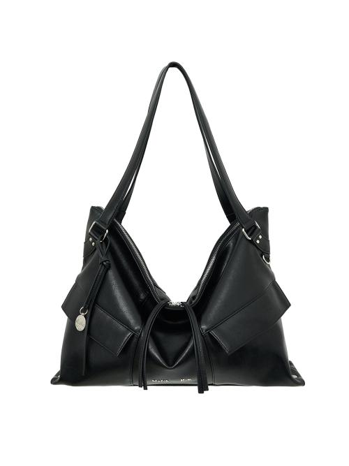 WIDE NEMO BIG SHOULDER BAG IN BLACK