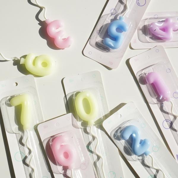 파스텔 벌룬 숫자 케이크 케익 초 촛불 파티 캔들