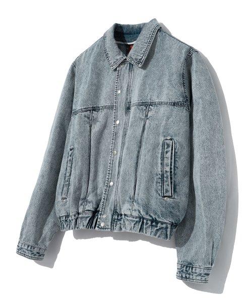 DYEING WASHING DENIM JUMPER (LIGHT GREY) [LRRSCUD111M]