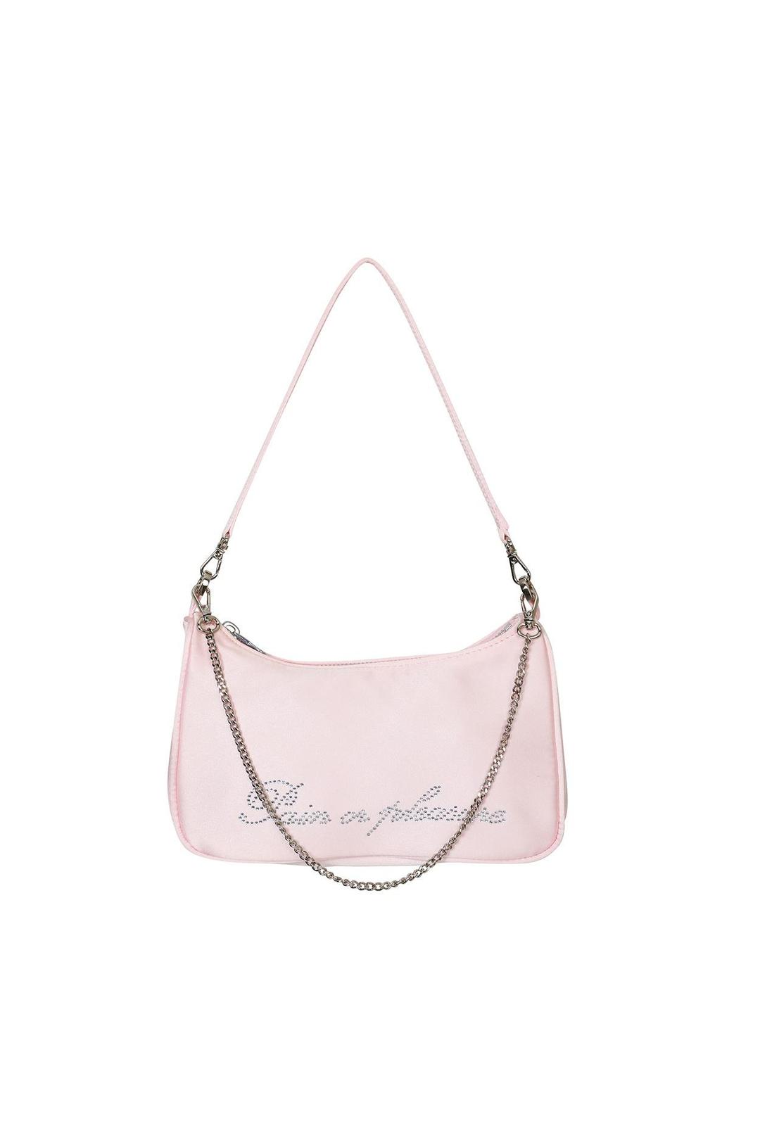 CRYSTAL LOGO BAG pink