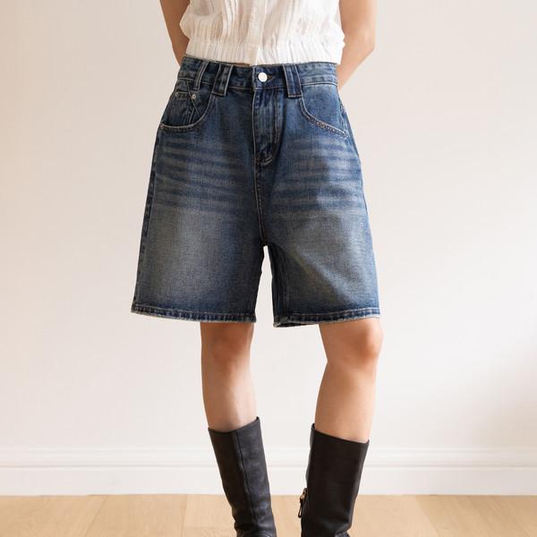 EDGE BERMUDA DENIM PANTS