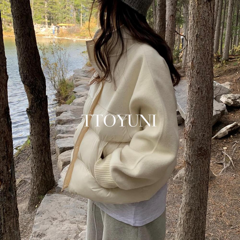 떠유니 프리티영띵 pyt 린 핸드메이드 패딩 울 하이넥 웰론 점퍼 프영띵 떠유니