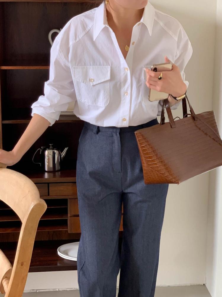 [제인쇼룸]24SS 슬로우비 루피 코튼 남방 셔츠