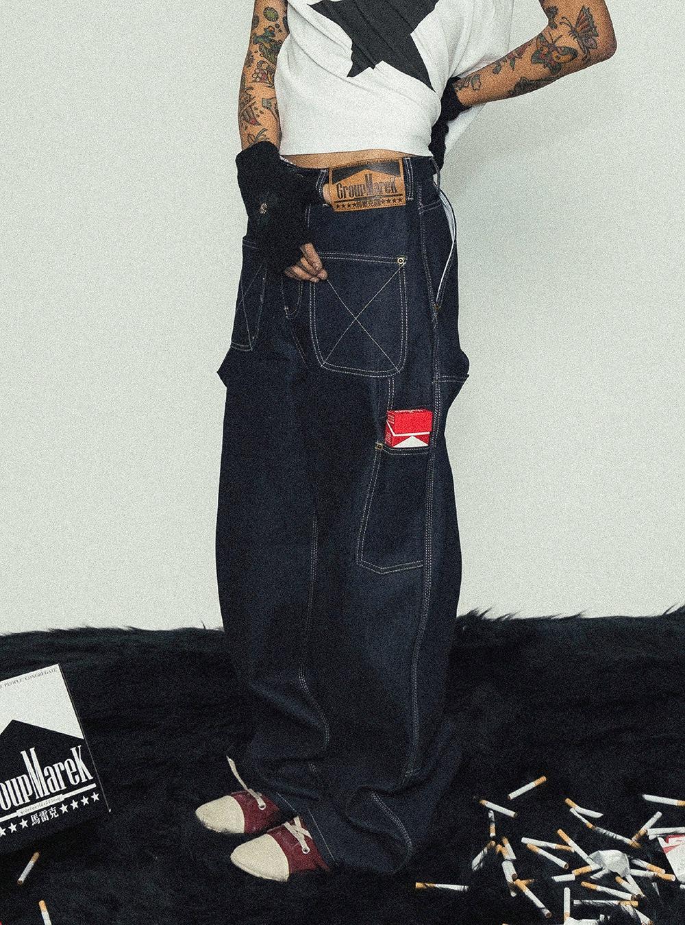 Reversed Seam Baggy Denim