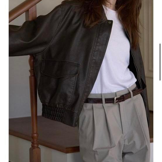 바질인보틀 레더 빈티지브라운