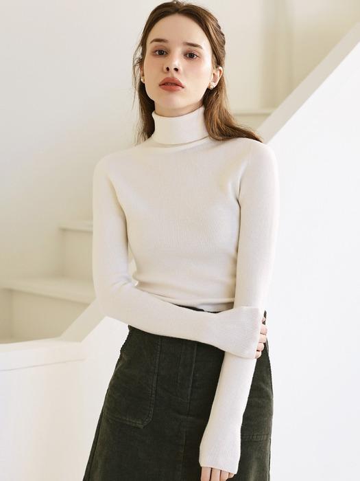 부드러운 울 비스코스 슬림핏 베이직 폴라 니트_8color_JFFTS261M