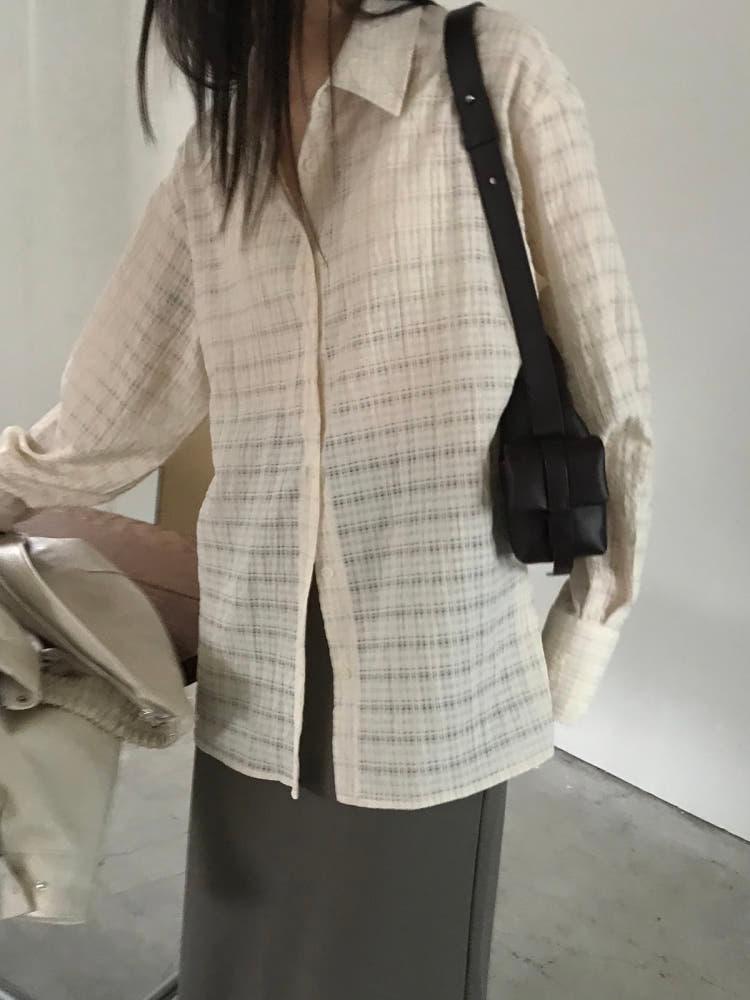 [미엔느] haze check shirt / 헤이즈 체크 셔츠 (2col)