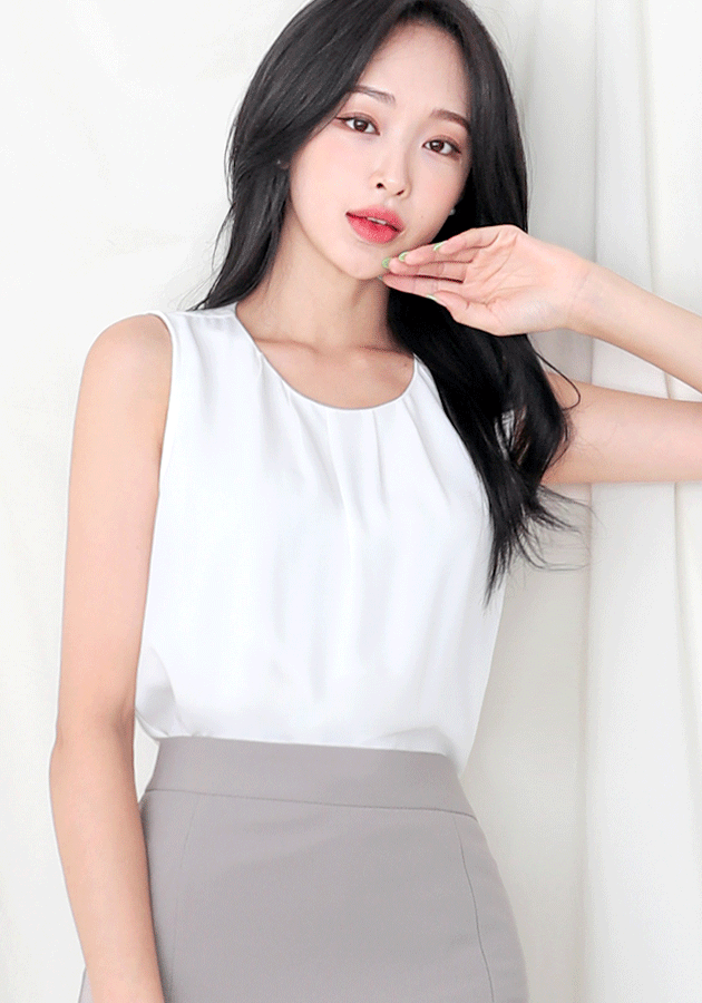 BL113) 기본 라운드 셔링 나시