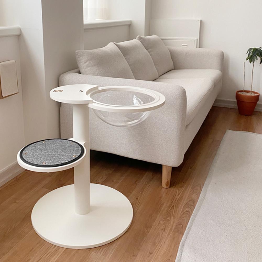 수제공작소 화이트 미니캣폴 미니캣타워