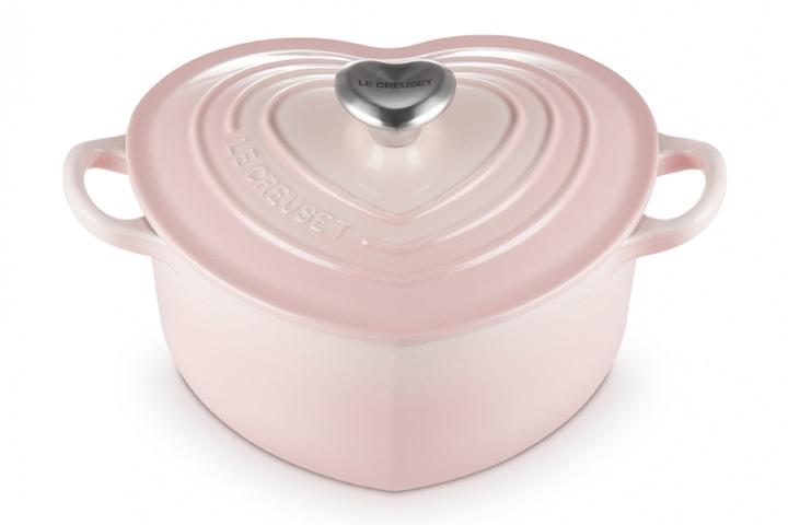 [해외] Le Creuset 디아무르 하트컬렉션 꼬꼬떼 냄비 20cm (체리레드, 쉘핑크)