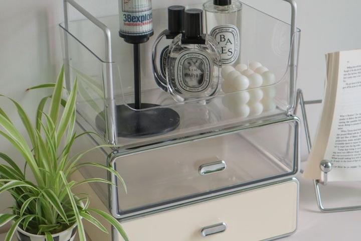 투명 화장품정리함 대형 수납 화장대 책상정리함 립스틱 진열대 (오픈형)