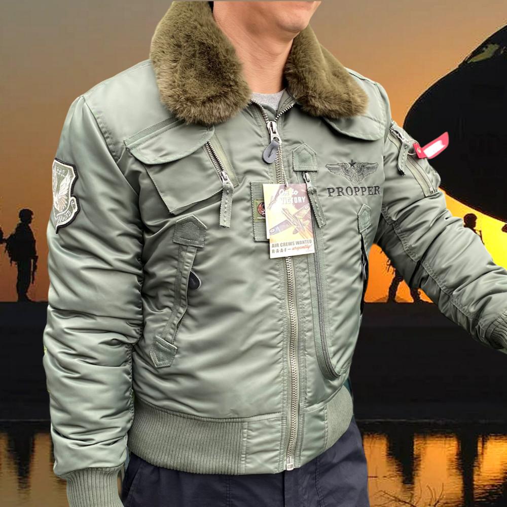 프로퍼 미군 항공잠바 에어포스 블루종 남자 항공점퍼