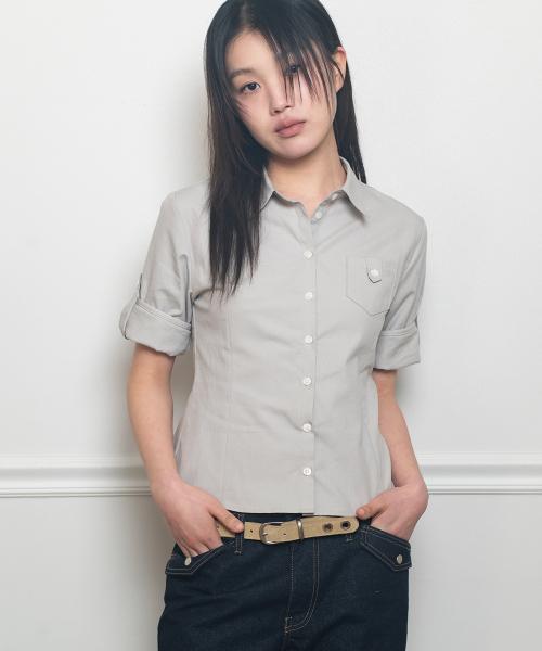 ROLL UP OXFORD SHIRT (SOFT GREY)