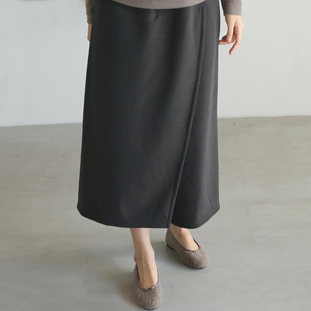 (~77)허리밴딩 랩스타일 치마바지