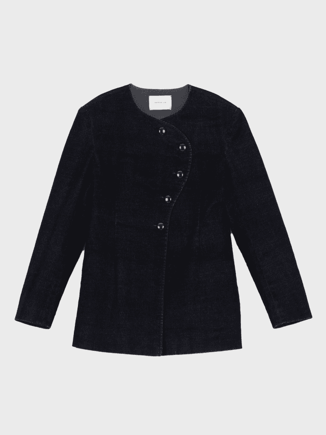 [이유영님 착용] DOM Velvet Denim Jacket - Black