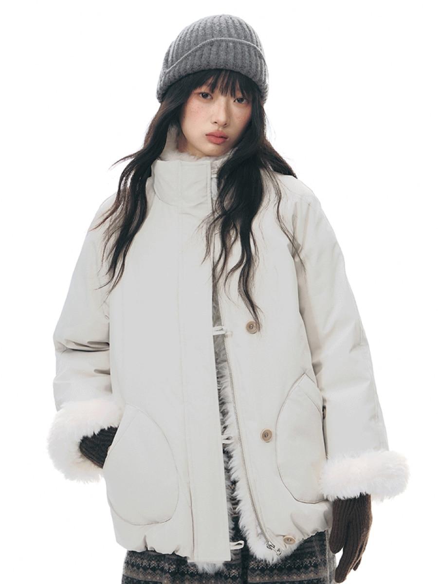 TAKEANAP Winter Shell Fleece-Trim Jacket