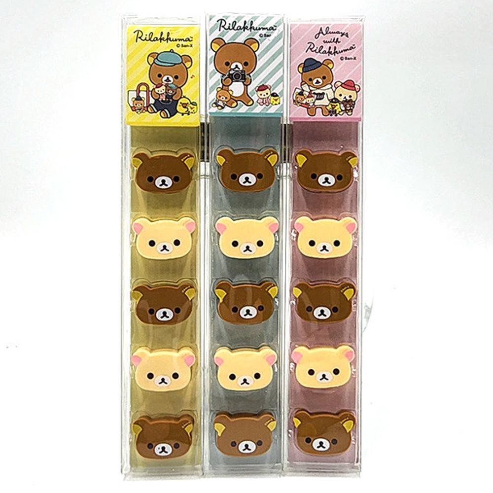 1000 리락쿠마 캐릭터 지우개 5본세트 (랜덤)