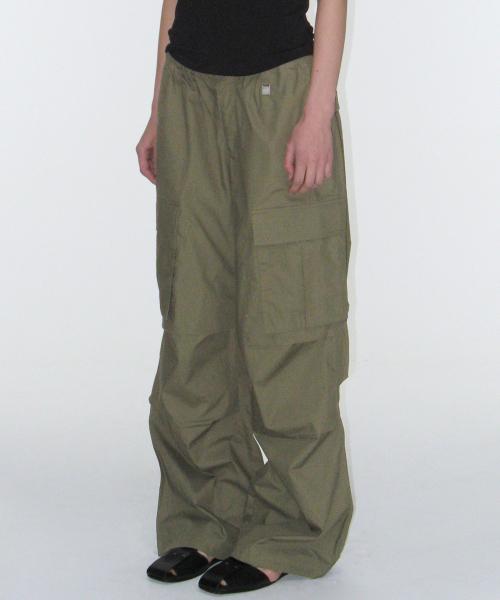 Parachute Cargo String Pants - Khaki