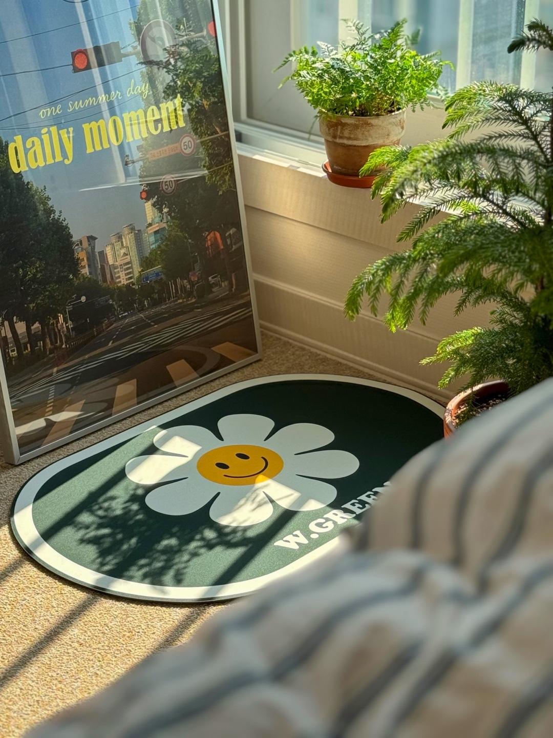 말랑말랑 규조토 스마일 데이지발매트