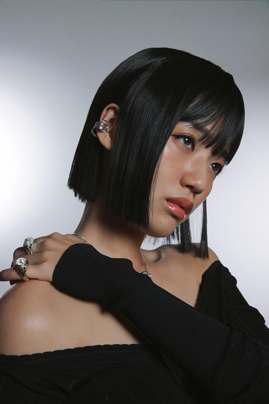 HUSTAD 209 CRYSTAL Silver & Gold Ring _ 925 실버 & 14k 골드 크리스탈 반지