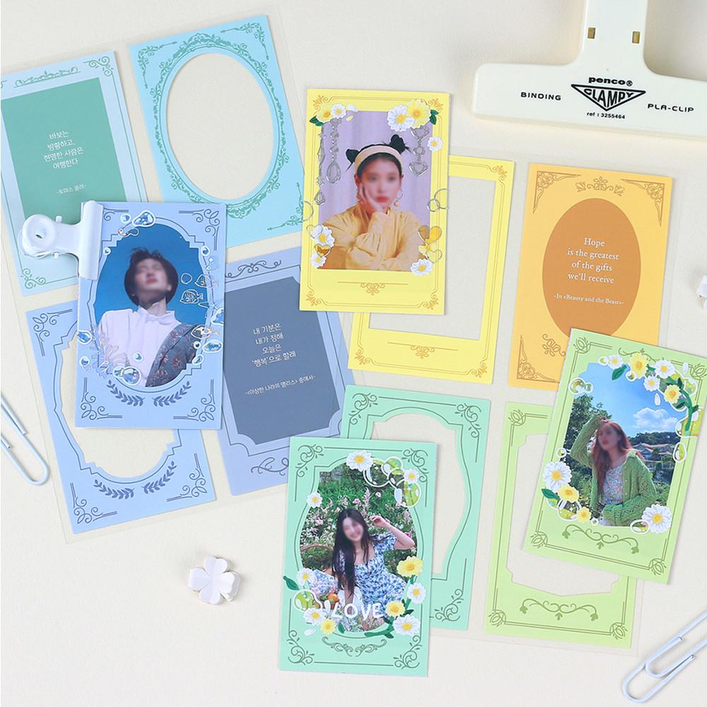 폴꾸 프레임 배경 스티커 폴라로이드 탑꾸 다꾸 컬러 체크 엔틱 포카 포토카드 데코 꾸미기
