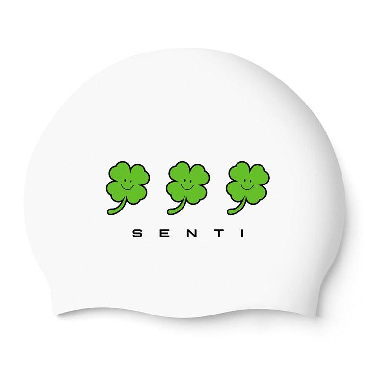 센티 럭키클로버 실리콘수모 화이트 [SC-2379 (WH)]