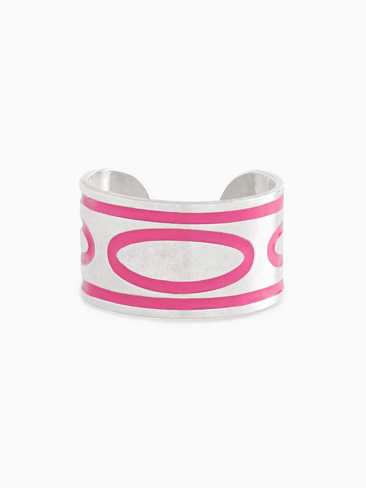 PINK ENAMEL RING  라 만소 핑크 에나멜 링