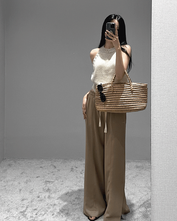 비브앤러브 투웨이 슬릿 밴딩 팬츠 (*2COLOR)