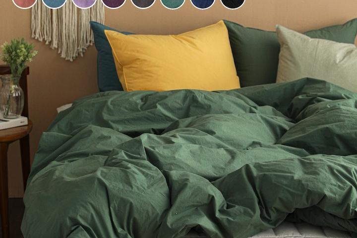 [최대15%쿠폰+사은품] 겉바속촉 호텔식 광폭 고밀도 순면60수 홑/누빔 이불커버세트