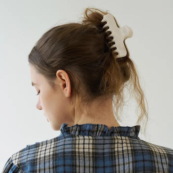 프렌치 헤어 클립 (cream)