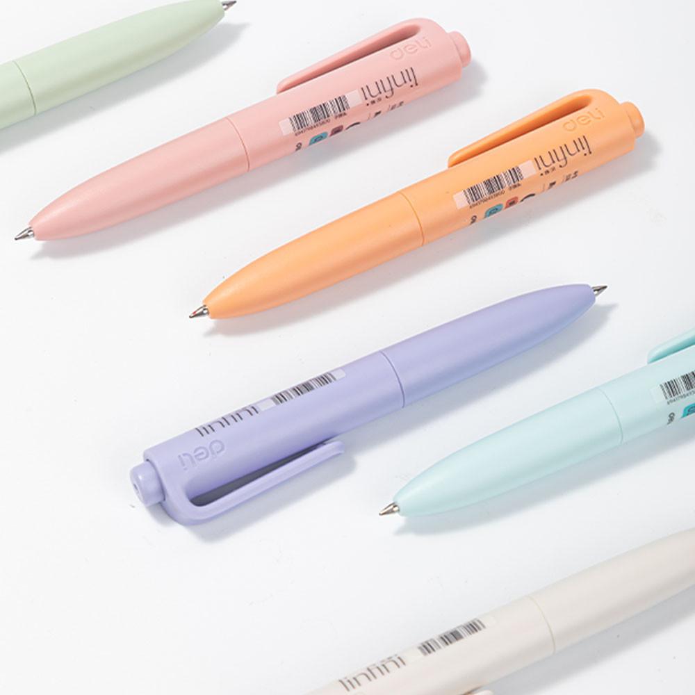 델리 포켓 노크식 파스텔바디 블랙 잉크 젤펜 0.5mm