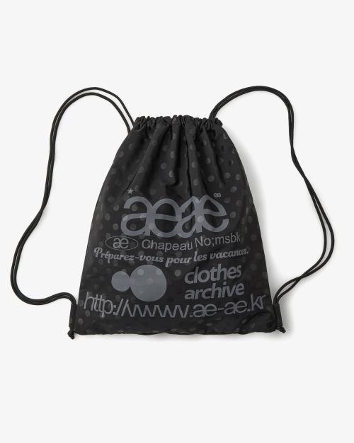 WEB LOGO DOT GYM SACK [BLACK]