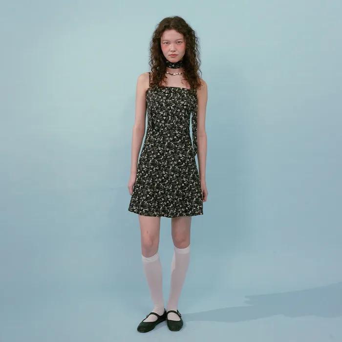 [SET] Bitter Mini Dress (Scarf Set / Black)