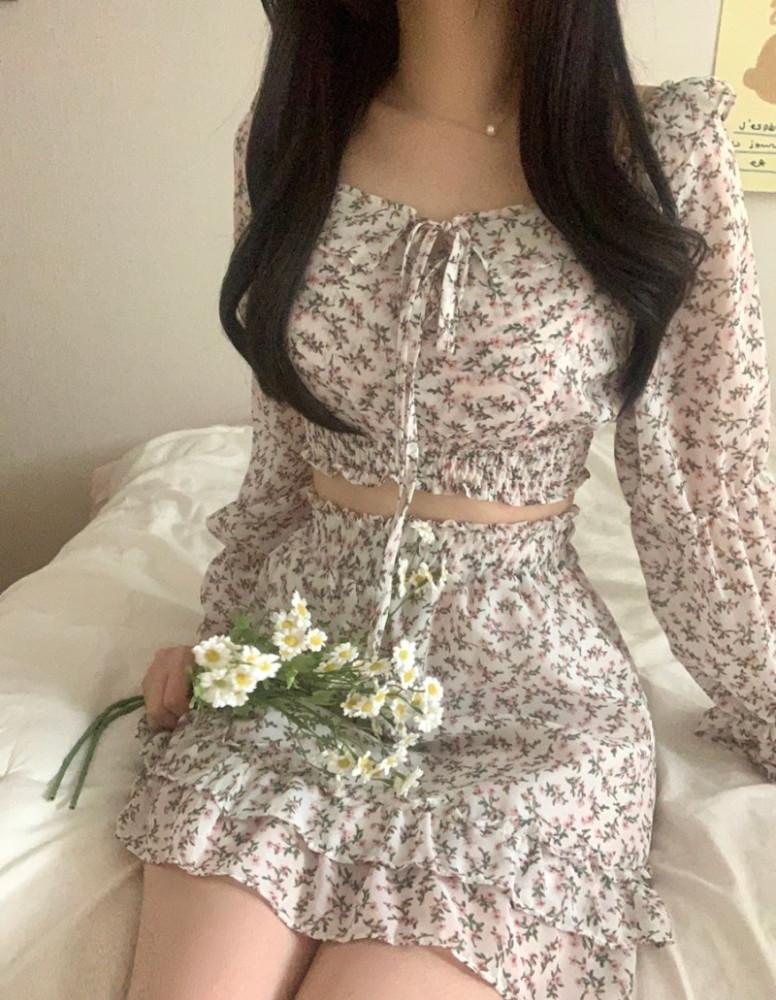 로제 플라워 투피스