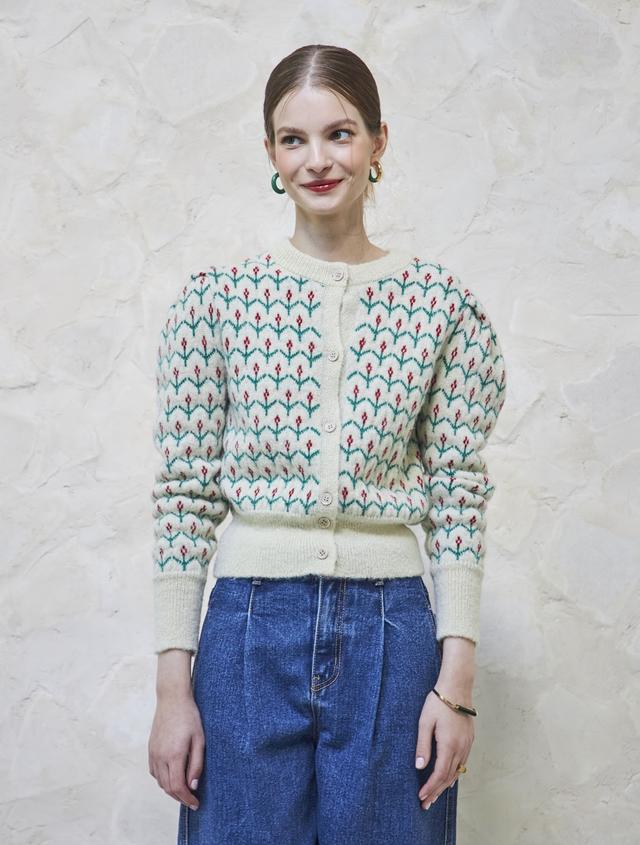 🎁이달의취향🎁 BOTANICAL GARDEN CARDIGAN_IVORY