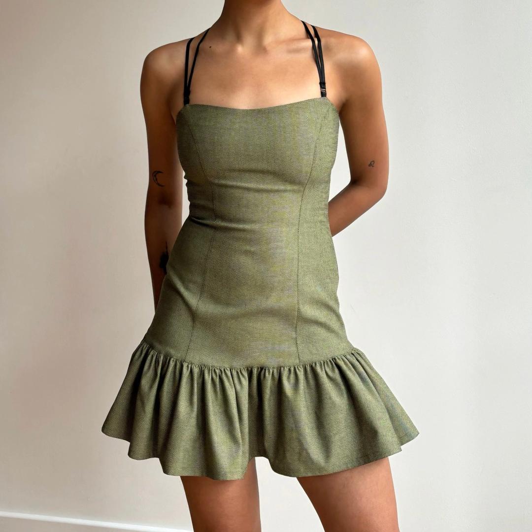 Martine Dress in Olive - 4
