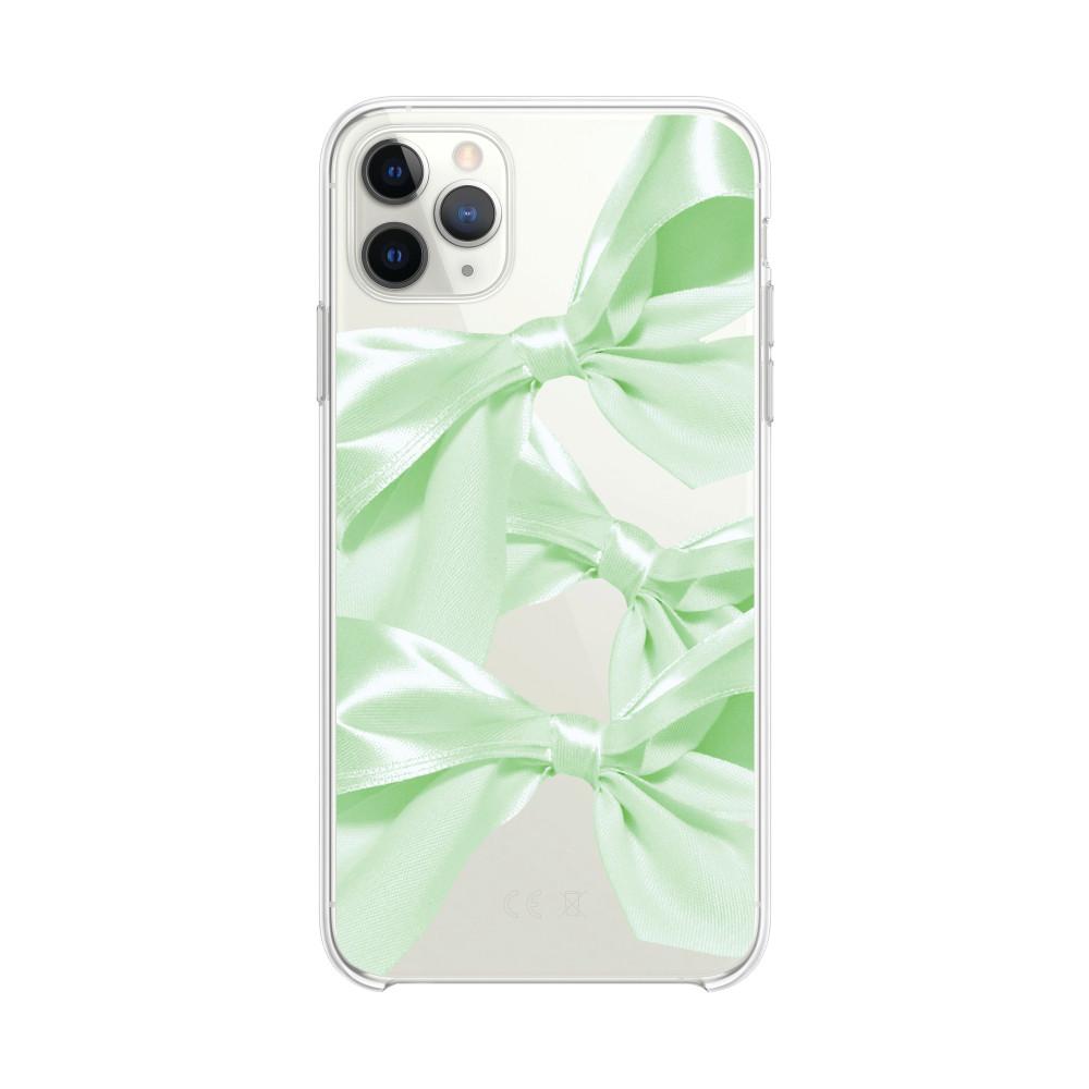 Light green Ribbon 리본케이스 아이폰케이스 주문제작 투명젤하드