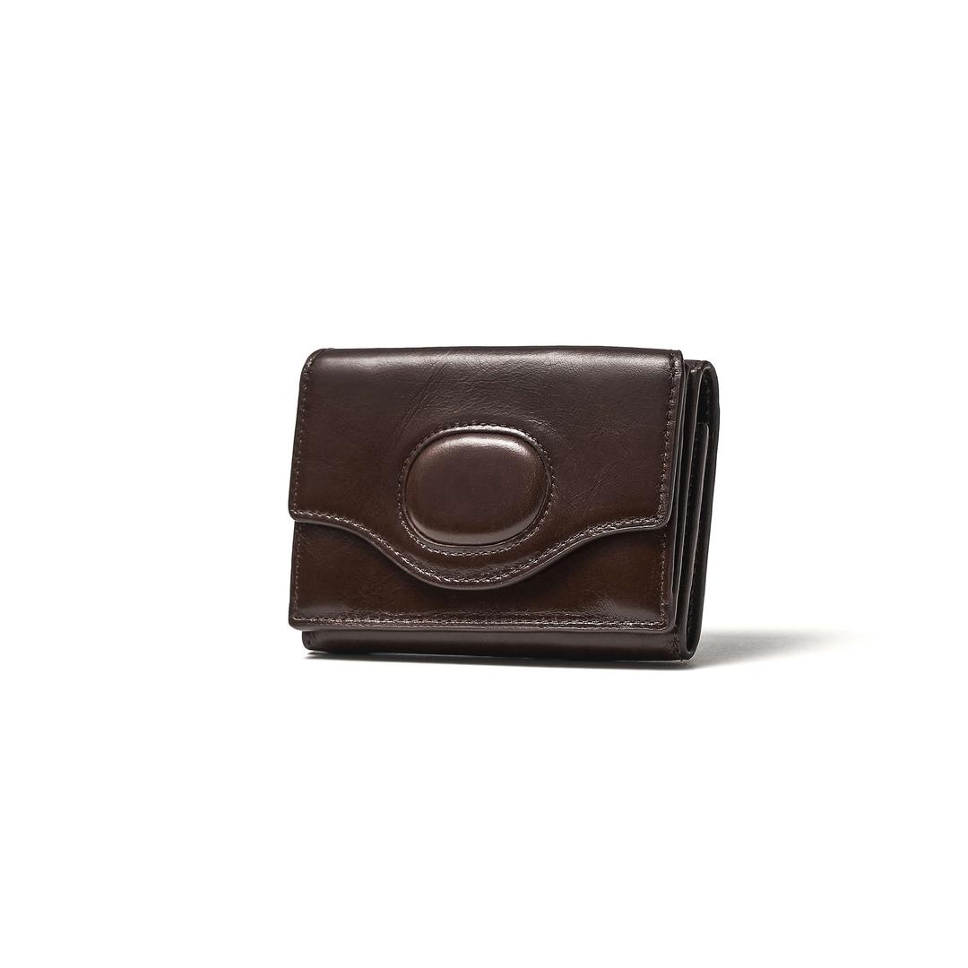EGGSHELL MEDIUM  WALLET_DARK BROWN