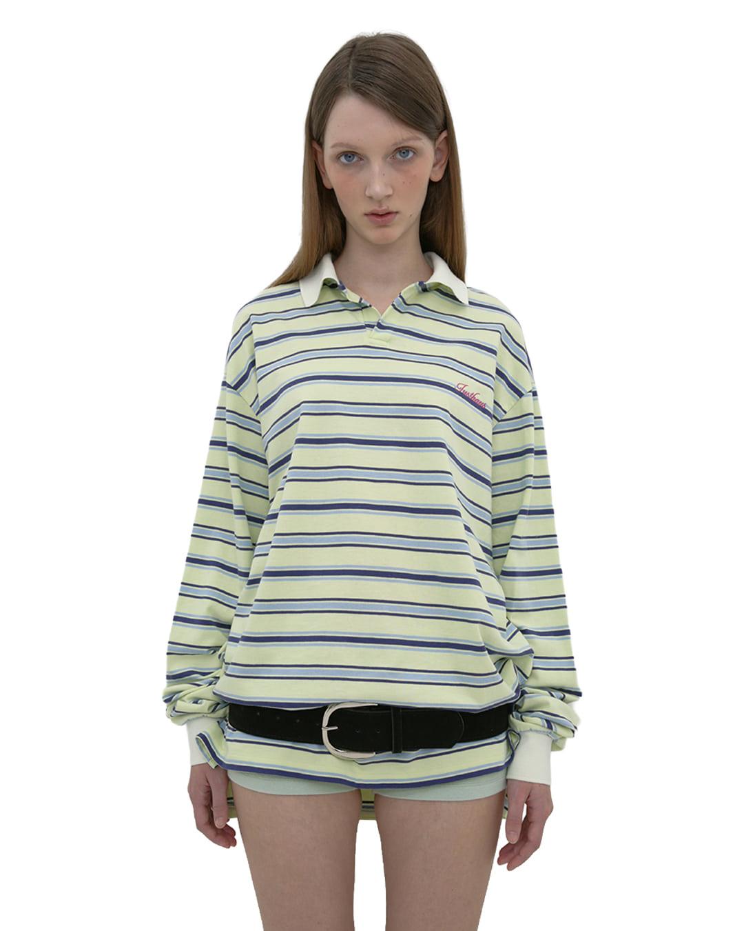 OVERSIZED STRIPED RUGBY SHIRT, MULTI