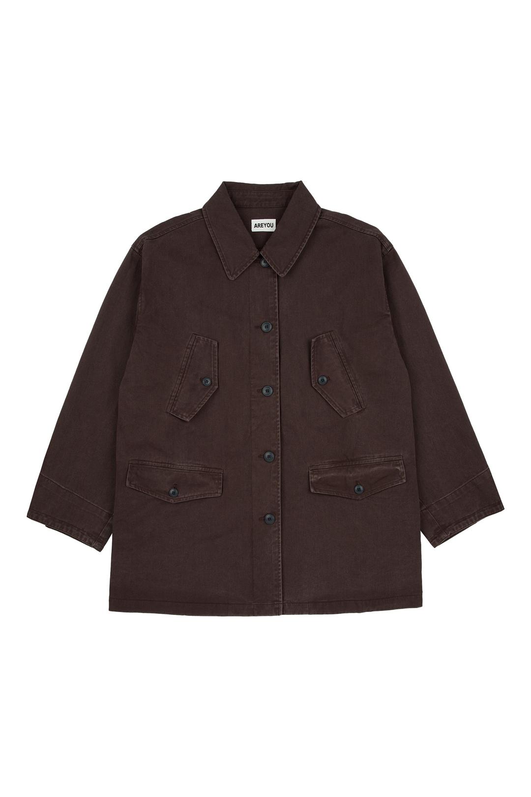 COTTON WASHING HALF WORK JACKET, BROWN (10.23 출고예정)