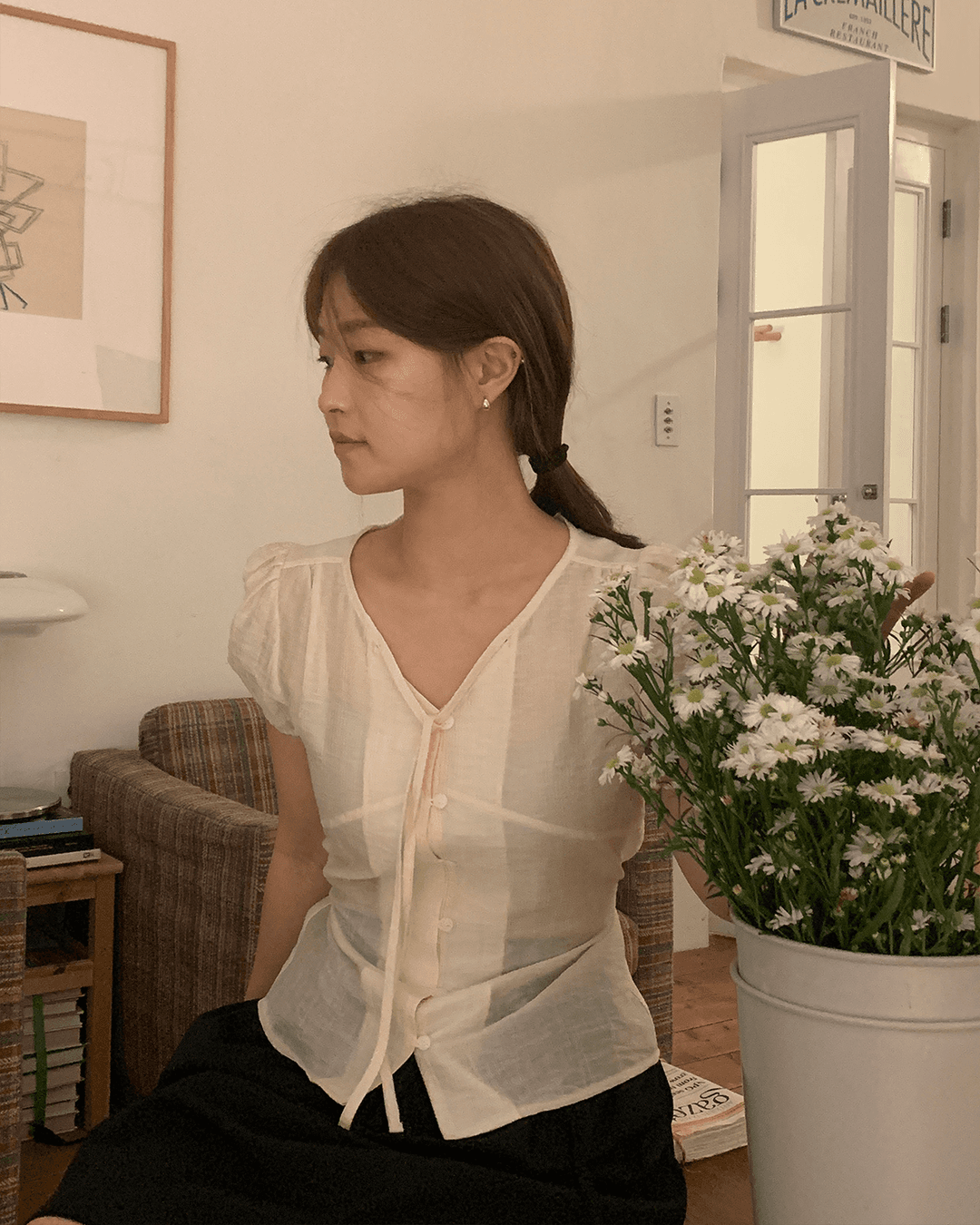셀렉트한 [입고지연] Mandarin blouse