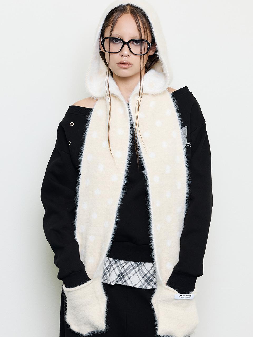 EV DOT HOOD MUFFLER(CREAM)