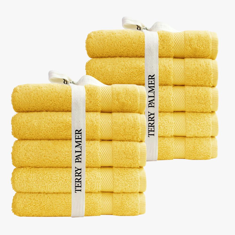 테리파머 180g 다이아보더 호텔 수건 10장 세트 (써니) 리본선물포장