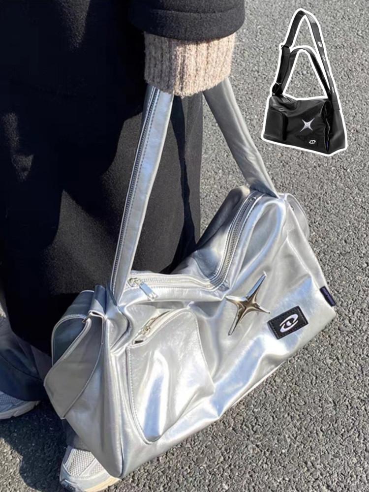 MOREUSEE 실버백 보부상가방 메신저 토트백