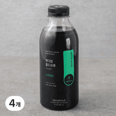 핸디엄 콜드브루 커피원액 디카페인 DECAF BLEND  500ml, 4개