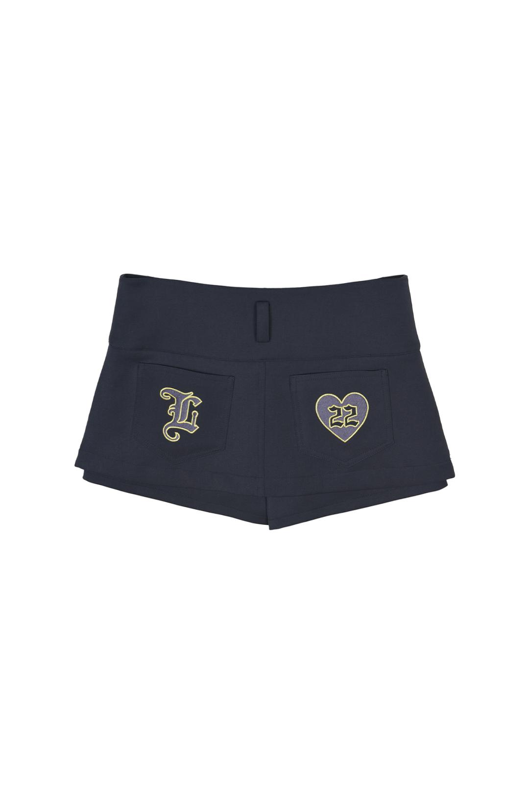 LOW-RISE SKIRT PANTS CHARCOAL