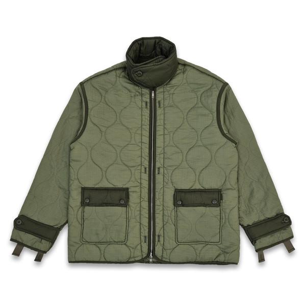 orleans neck collar quilted jacket