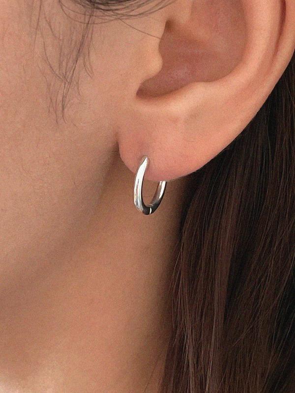 silver925 basic ring earring(3size)